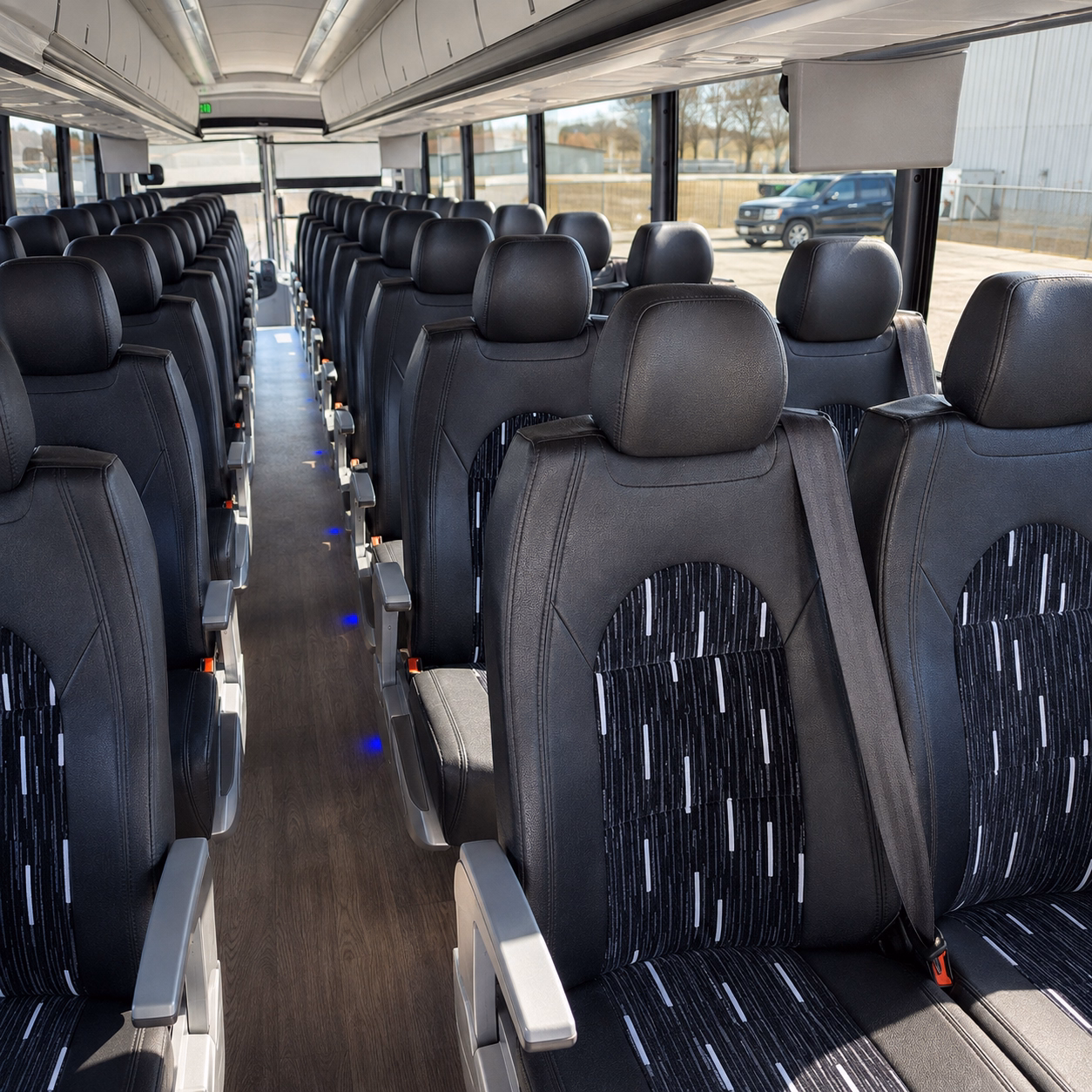 montebello airport transportation onboard seating