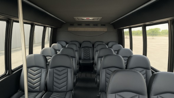 Interior of Charter Bus Company Monterey Park's 15 Passenger Minibus in Monterey Park