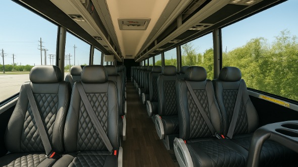 Interior of Charter Bus Company El Monte's 18 Passenger Minibus in El Monte