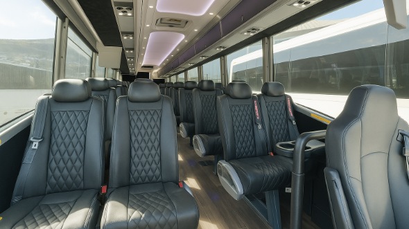 Interior of Charter Bus Company Pasadena's 35 Passenger Minibus in Pasadena
