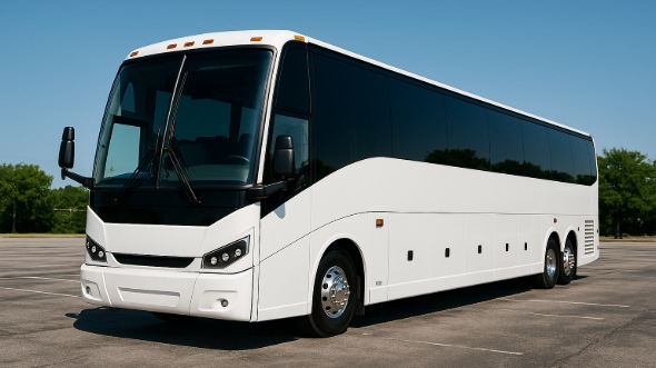 Exterior of Charter Bus Company El Monte's 50 Passenger Charter Bus in El Monte