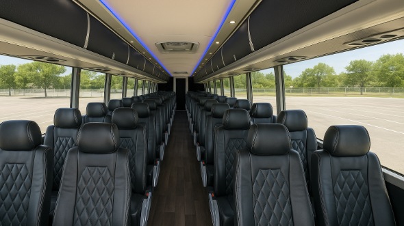 montebello 50 passenger charter bus inside