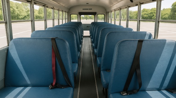 Interior of Charter Bus Company Glendale's School Bus in Glendale
